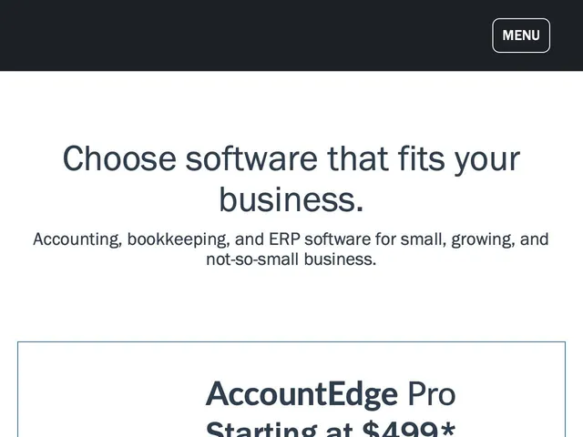 Tarifs AccountEdge Avis logiciel de comptabilité pour les petites entreprises
