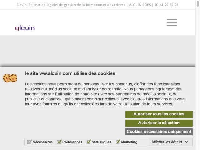 Tarifs Alcuin RH Avis logiciel de gestion des talents (people analytics)