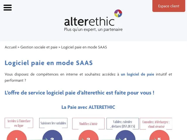 Tarifs AlterEthic - Gestion de paie Avis logiciel de paie