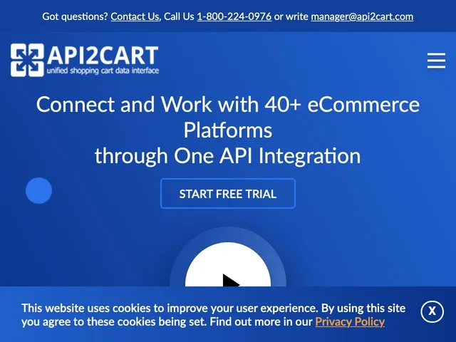 Tarifs API2Cart Avis logiciel Gestion de fonds de commerce