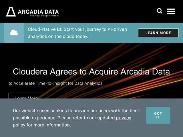 Tarifs Arcadia Data Avis logiciel d'exploitation des données big data