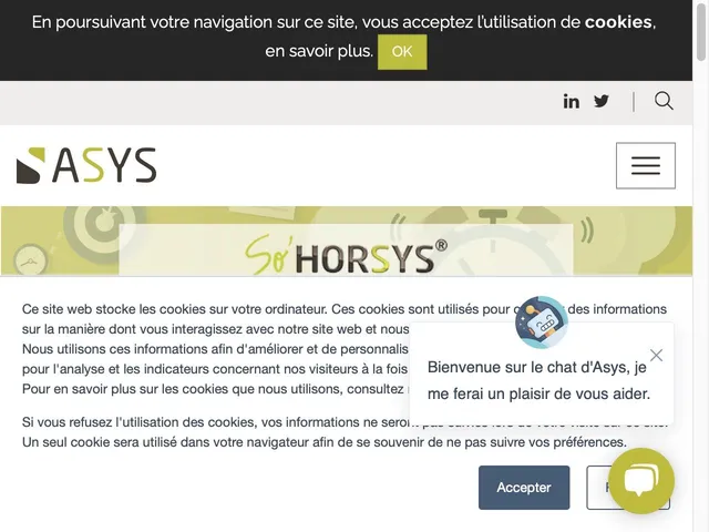 Tarifs Asys Chronos Avis logiciel SIRH (Système d'Information des Ressources Humaines)