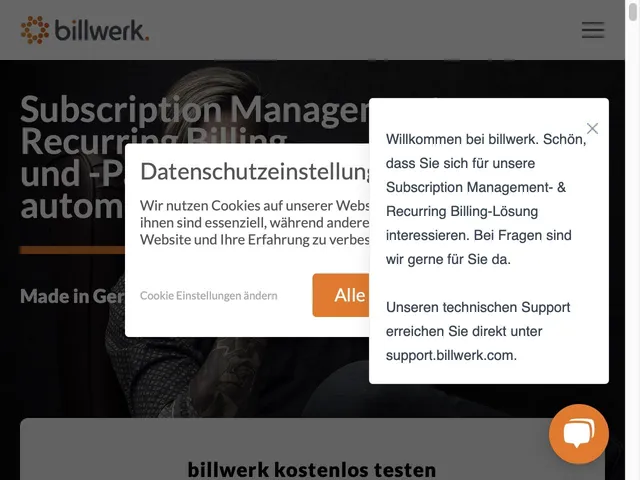 Tarifs Billwerk+ Avis logiciel de gestion des abonnements - adhésions - paiements récurrents