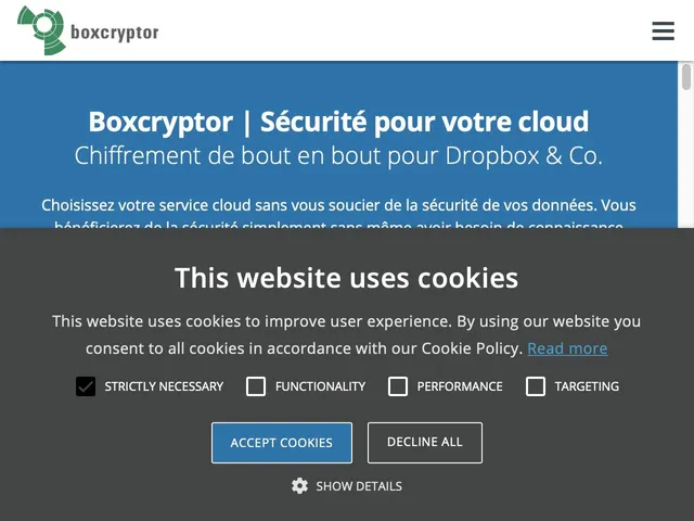 Tarifs Boxcryptor Avis logiciel de partage de documents sécurisé