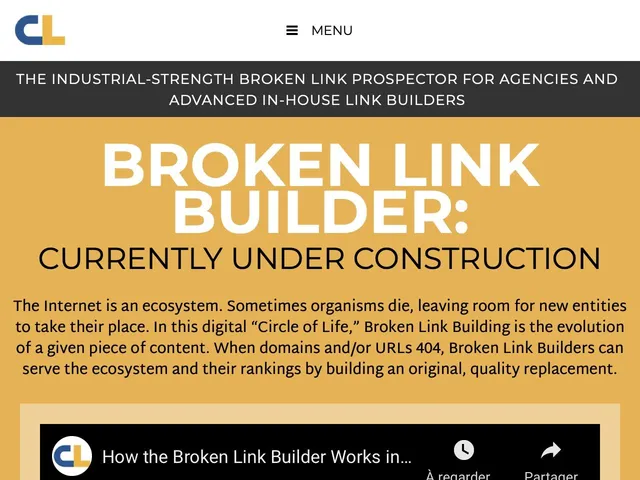 Tarifs Broken Link Building Avis logiciel de surveillance des liens brisés (broken links)