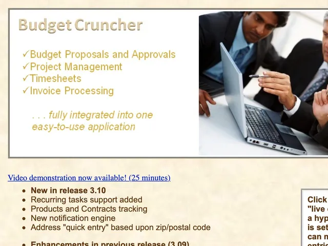 Tarifs Budget Cruncher Avis logiciel d'automatisation des service professionnels (PSA)