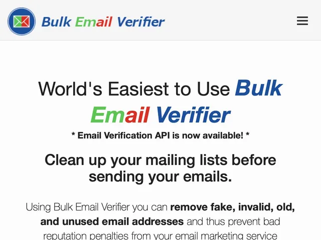 Tarifs Bulk Email Verifier Avis logiciel Commercial - Ventes