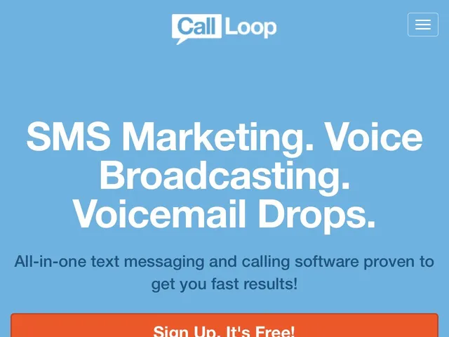 Tarifs Call Loop Avis logiciel d'envoi de SMS marketing