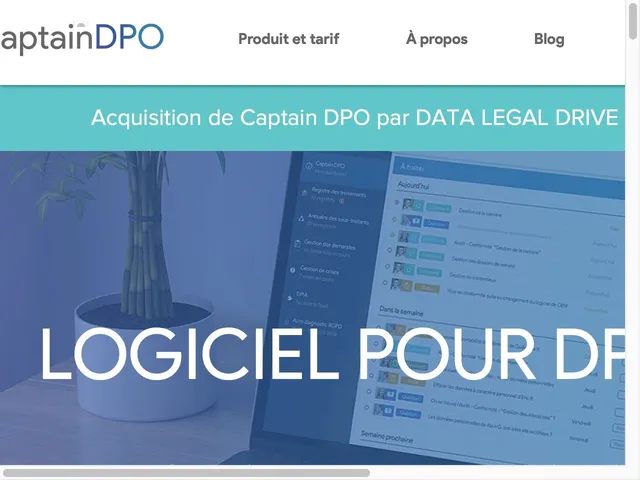 Tarifs Captain DPO Avis logiciel de protection des données (RGPD)
