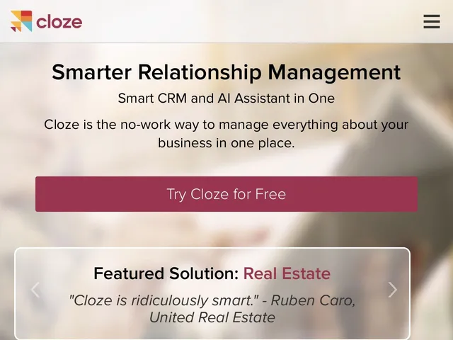 Tarifs Cloze Avis logiciel CRM (GRC - Customer Relationship Management)