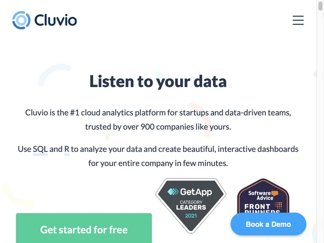 Tarifs Cluvio Avis logiciel de visualisation de données