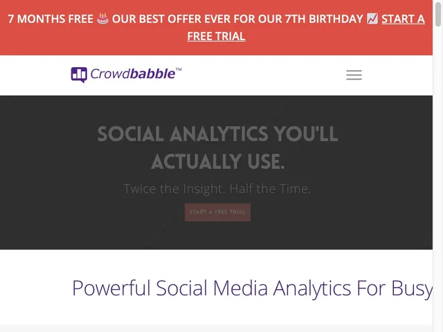 Tarifs Crowdbabble Avis logiciel de social analytics - statistiques des réseau sociaux