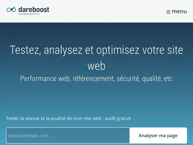 Tarifs Dareboost Avis logiciel d'analyse de la performance - rapidité d'un site internet
