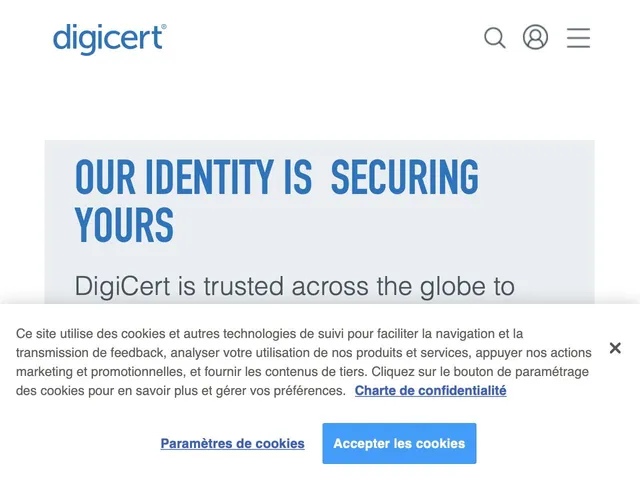 Tarifs DigiCert Avis certificat SSL