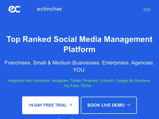 Tarifs eClincher Avis logiciel de marketing des réseau sociaux