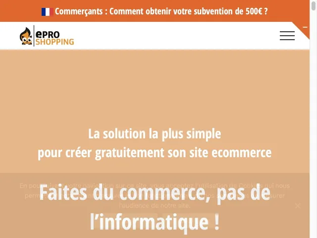 Tarifs ePro Shopping Avis CMS - Gestion de contenu Web