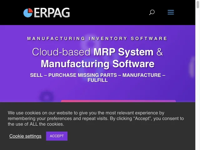 Tarifs ERPAG Avis logiciel de planification des ressources de production (MRP - Manufacturing Resources Planning)