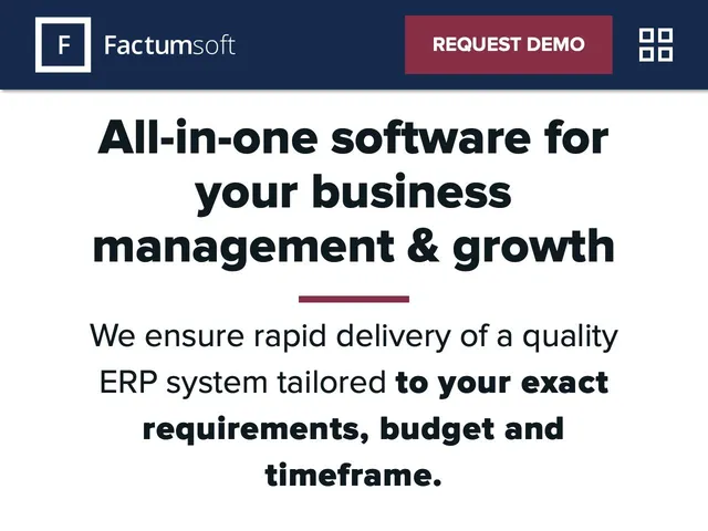 Tarifs Factumsoft ERP Platform Avis logiciel de gestion des processus métier (BPM - Business Process Management - Workflow)