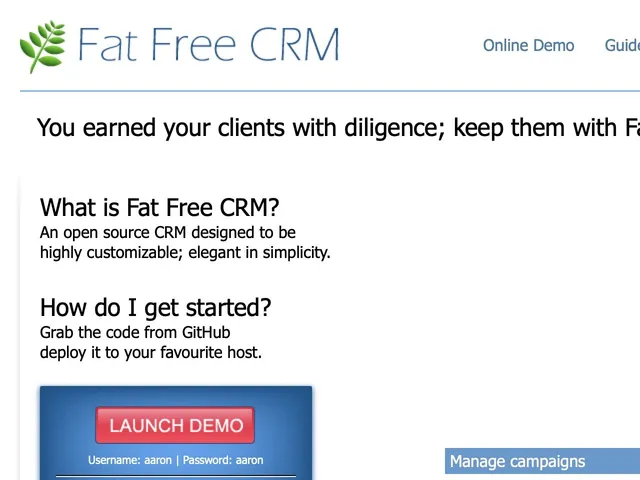 Tarifs Fat Free CRM Avis logiciel CRM (GRC - Customer Relationship Management)