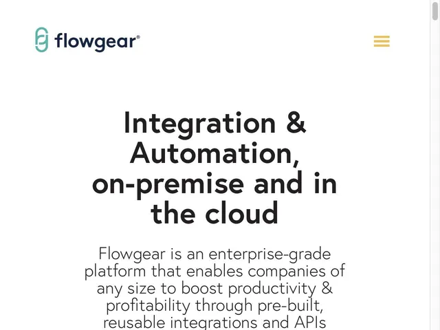 Tarifs Flowgear Avis plateforme d'intégration en tant que service (iPaaS)