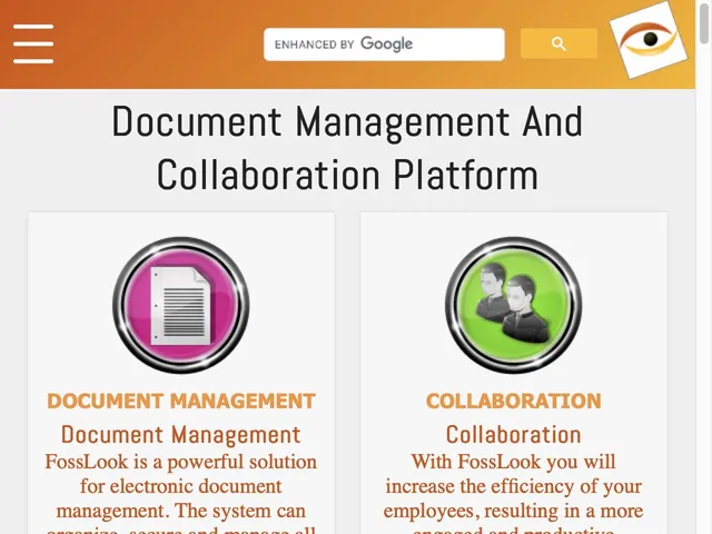 Tarifs FossLook Avis logiciel de collaboration en équipe - Espaces de travail collaboratif - plateforme collaboratives