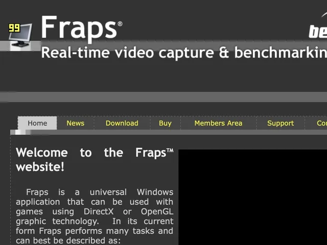 Tarifs Fraps Avis logiciel de screencast - capture d'écran