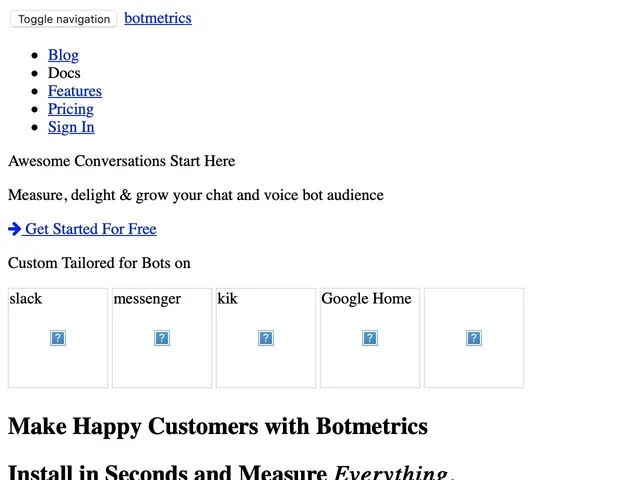 Tarifs Botmetrics Avis chatbot - agent conversationnel