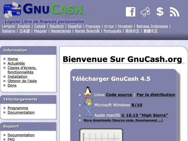 Tarifs GnuCash Avis logiciel de comptabilité et livres de comptes
