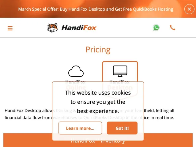 Tarifs HandiFox Avis logiciel de gestion des stocks - inventaires