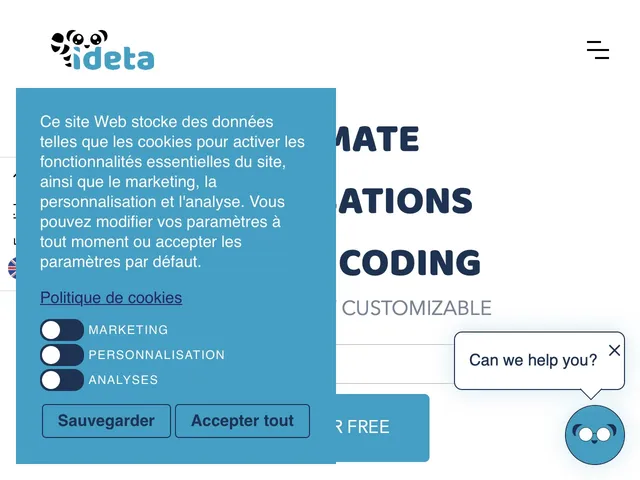 Tarifs Ideta - Welcome Avis logiciel d'organisation d'événements