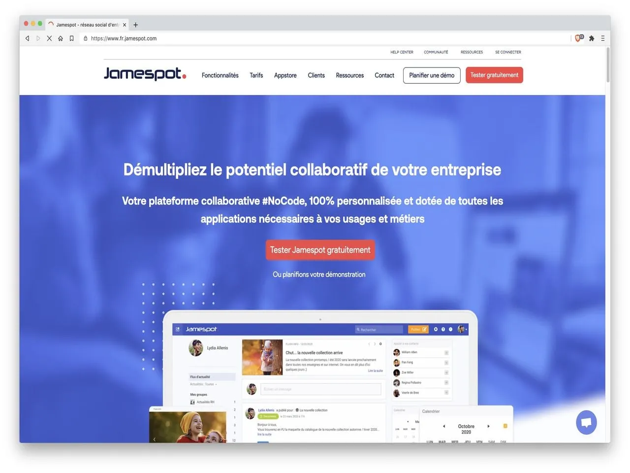 Tarifs Jamespot Digital Workplace Avis Réseau Social d'Entreprise (RSE)
