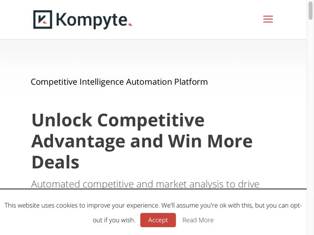 Tarifs Kompyte Avis logiciel d'intelligence compétitive