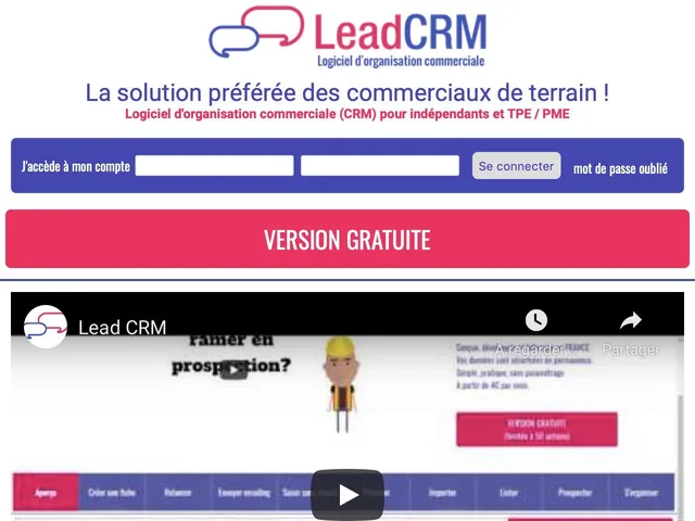 Tarifs Lead CRM Vocal Avis logiciel CRM (GRC - Customer Relationship Management)