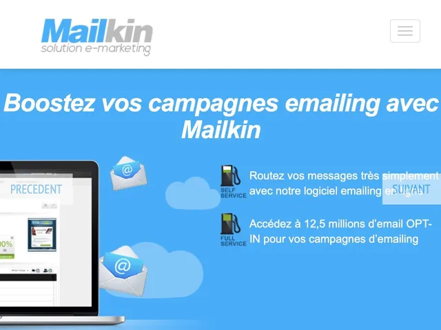 Tarifs Mailkin Avis logiciel d'emailing - envoi de newsletters
