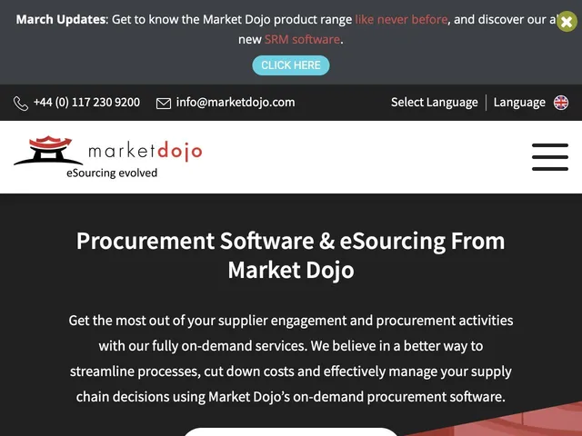 Tarifs Market Dojo Avis logiciel de gestion de la chaine logistique (SCM)