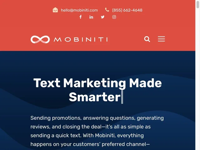 Tarifs Mobiniti Avis logiciel d'envoi de SMS marketing