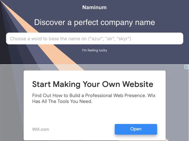 Tarifs Naminum Avis logiciel pour trouver un nom d'entreprise - une marque