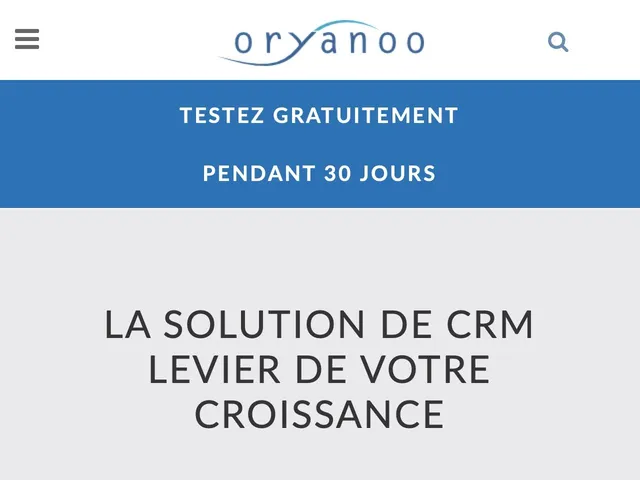 Tarifs Oryanoo Avis logiciel CRM (GRC - Customer Relationship Management)