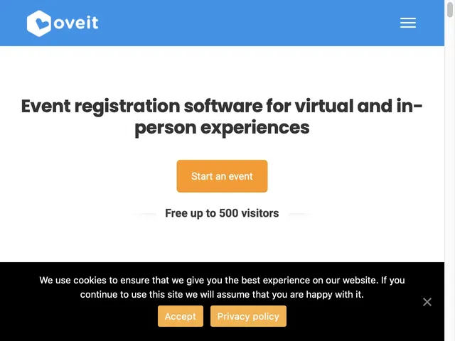 Tarifs Oveit Avis logiciel d'organisation d'événements