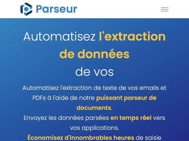 Tarifs Parseur.com Avis logiciel de messagerie collaborative - clients email