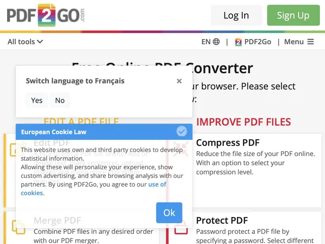 Tarifs PDF2Go Avis logiciel pour modifier un PDF - éditer un PDF - lire un PDF