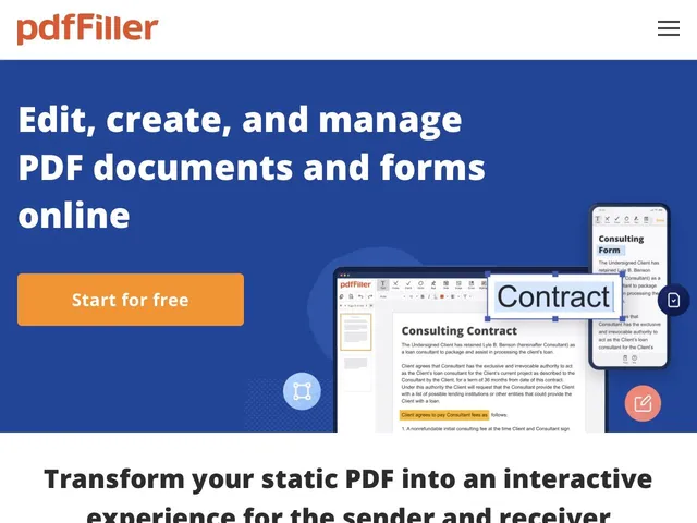 Tarifs PDFfiller Avis logiciel de questionnaires - sondages - formulaires - enquetes