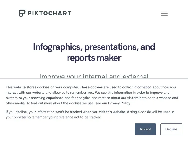 Tarifs Piktochart Avis logiciel de création d'infographies