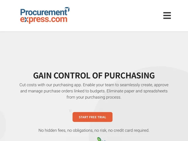 Tarifs ProcurementExpress.com Avis logiciel de gestion de la chaine logistique (SCM)