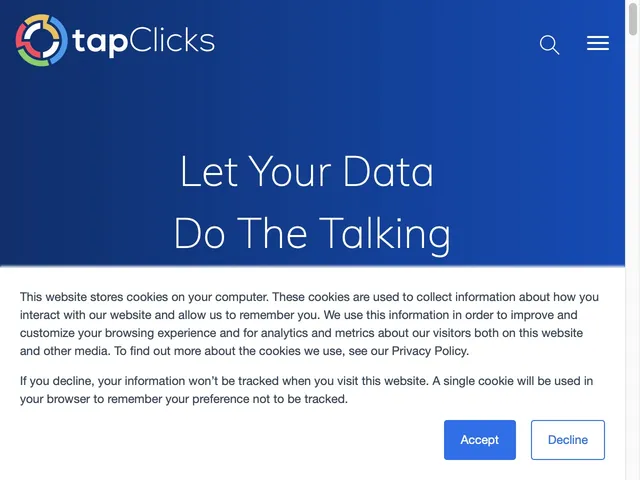 Tarifs TapClicks Avis logiciel de marketing analytics