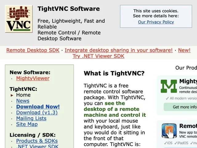 Tarifs TightVNC Avis logiciel de support clients à distance