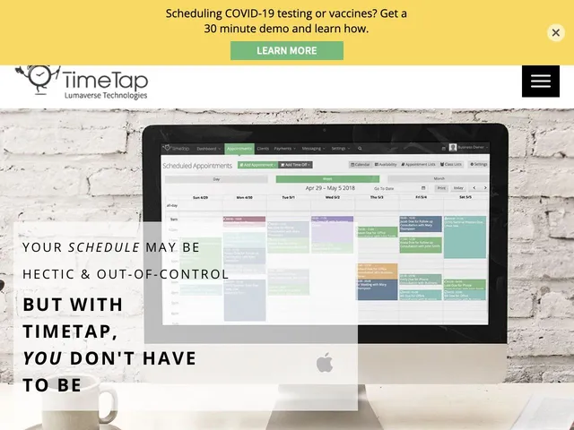 Tarifs TimeTap Avis logiciel de gestion d'agendas - calendriers - rendez-vous