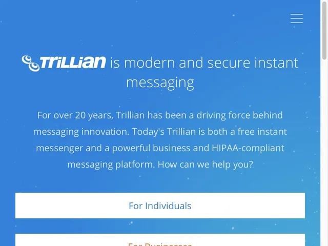Tarifs Trillian Avis logiciel de messagerie instantanée - live chat