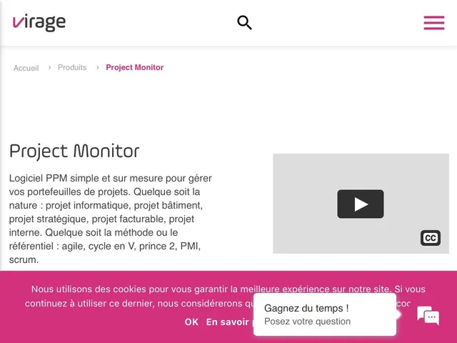 Tarifs Project Monitor Avis logiciel de gestion du portefeuille de projets (PPM)