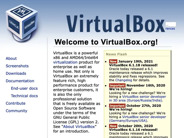Tarifs Virtualbox Avis logiciel de virtualisation